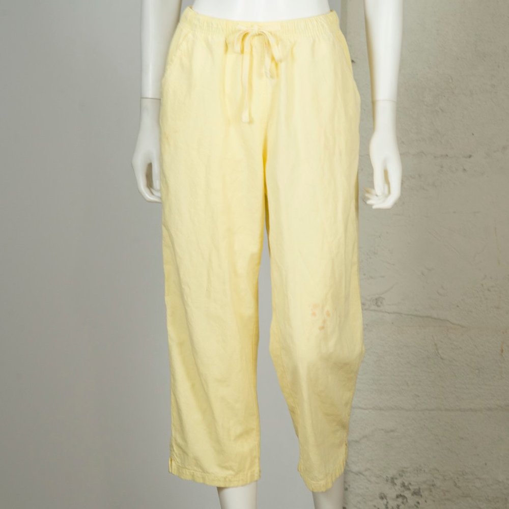 Vtg 2000's LEMON YELLOW Lightweight Petite Slacks